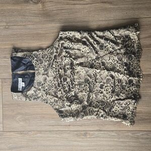 Vintage Y2K Bebe Floral Lace Overlay Sleeveless Top